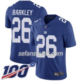 New York Giants Tröjor Saquon Barkley 26 Nike Blå 100th - Herr